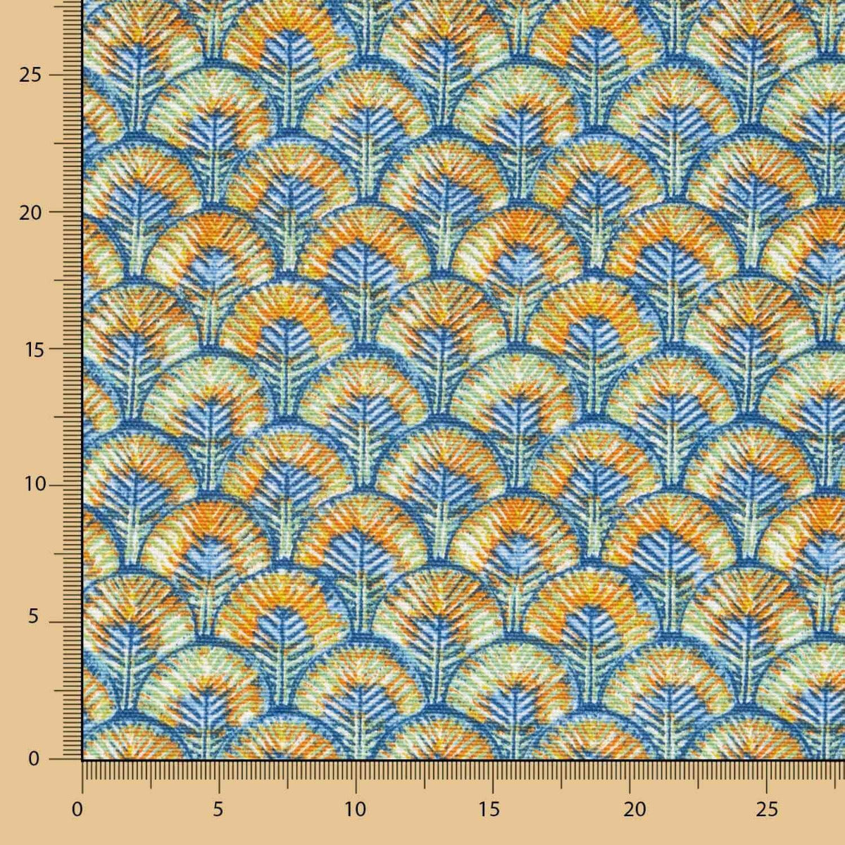 Loneta Algodão Penas Índigo Índigo - Ribes y Casals