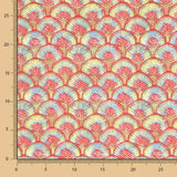 Loneta Algodão Penas Morango - Ribes y Casals