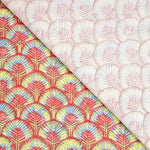 Loneta Algodão Penas Morango - Ribes y Casals