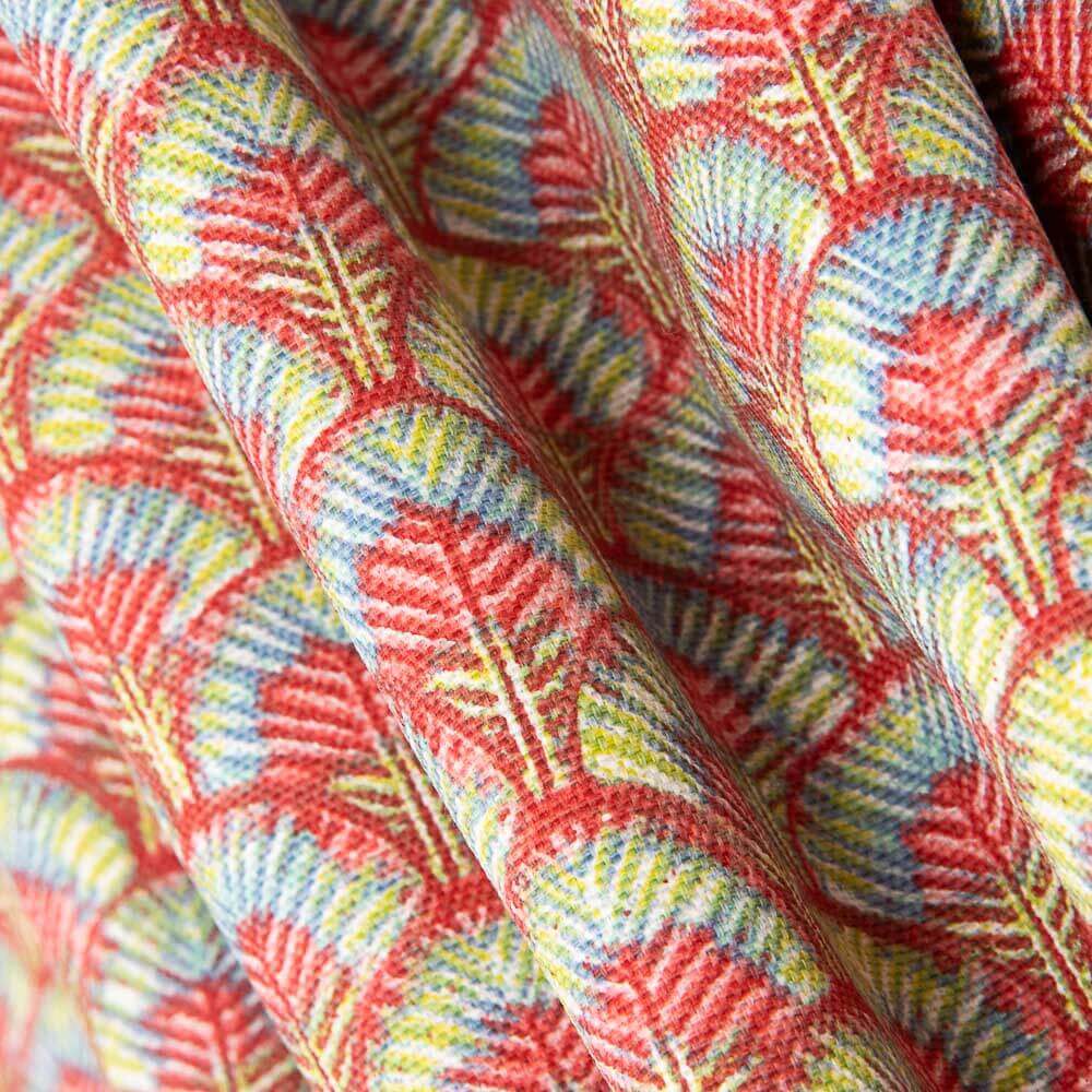 Loneta Algodão Penas Morango - Ribes y Casals