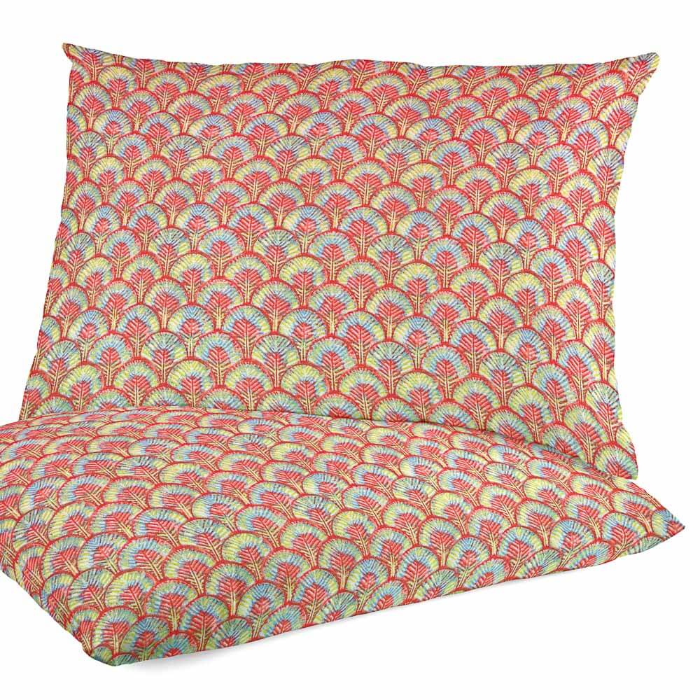 Loneta Algodão Penas Morango - Ribes y Casals