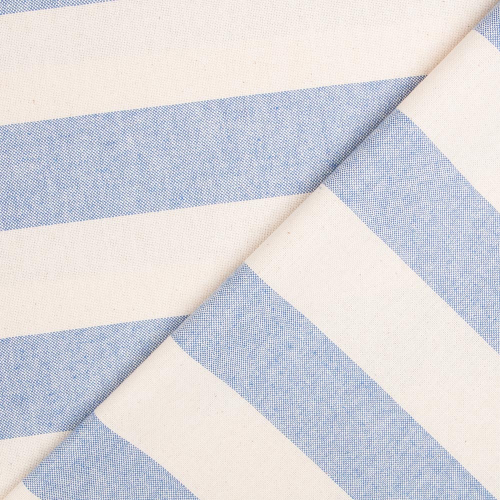 Loneta Rústica Rayas Azul - Ribes y Casals