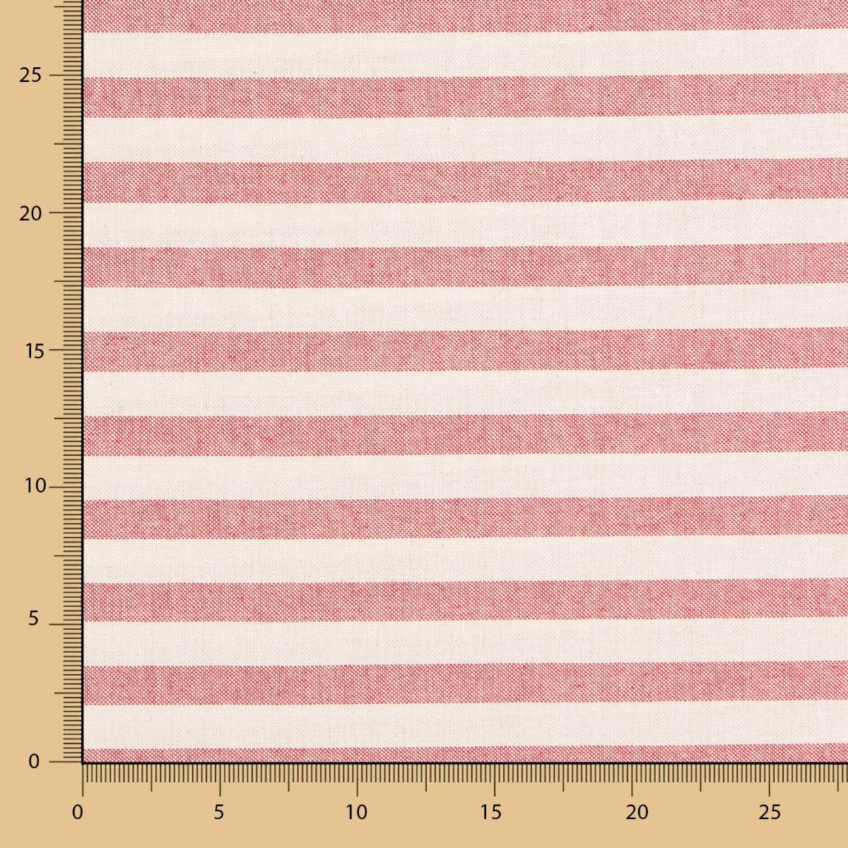 Loneta Rústica Rayas Fina Roja - Ribes y Casals