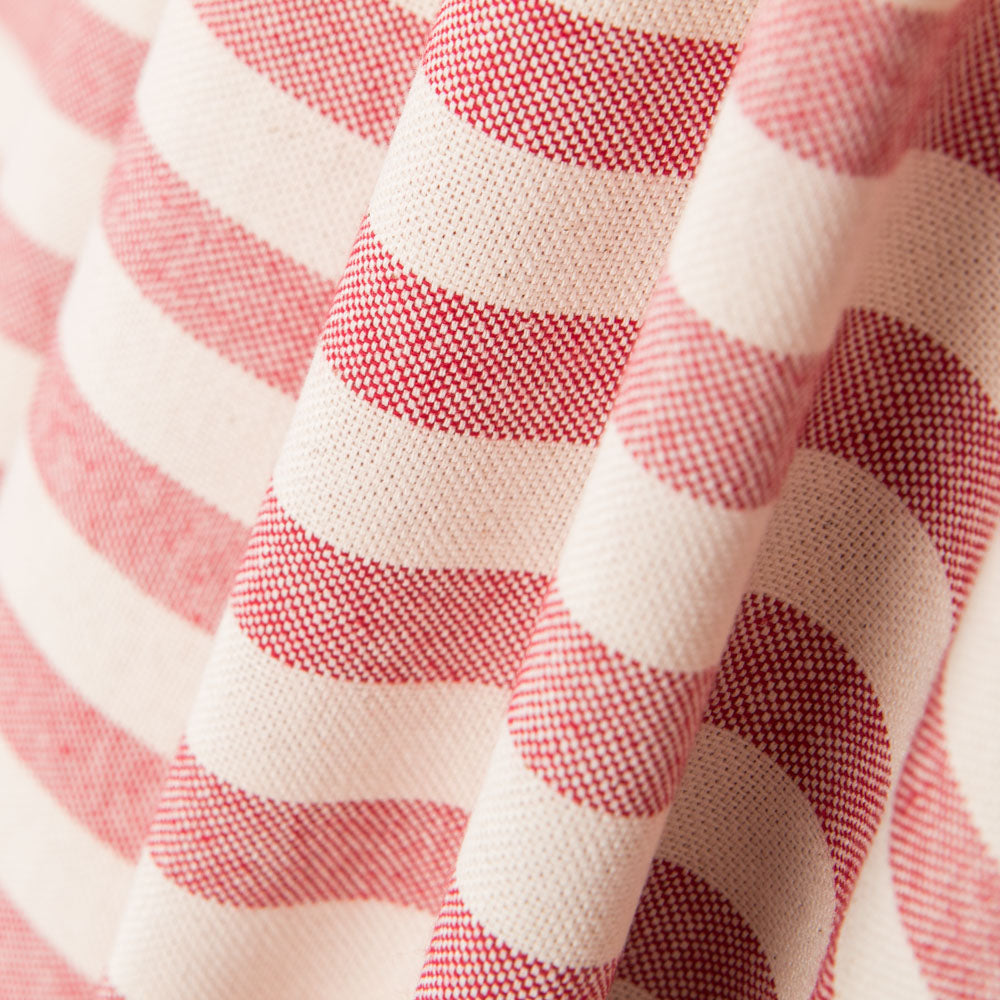 Loneta Rústica Rayas Fina Roja - Ribes y Casals