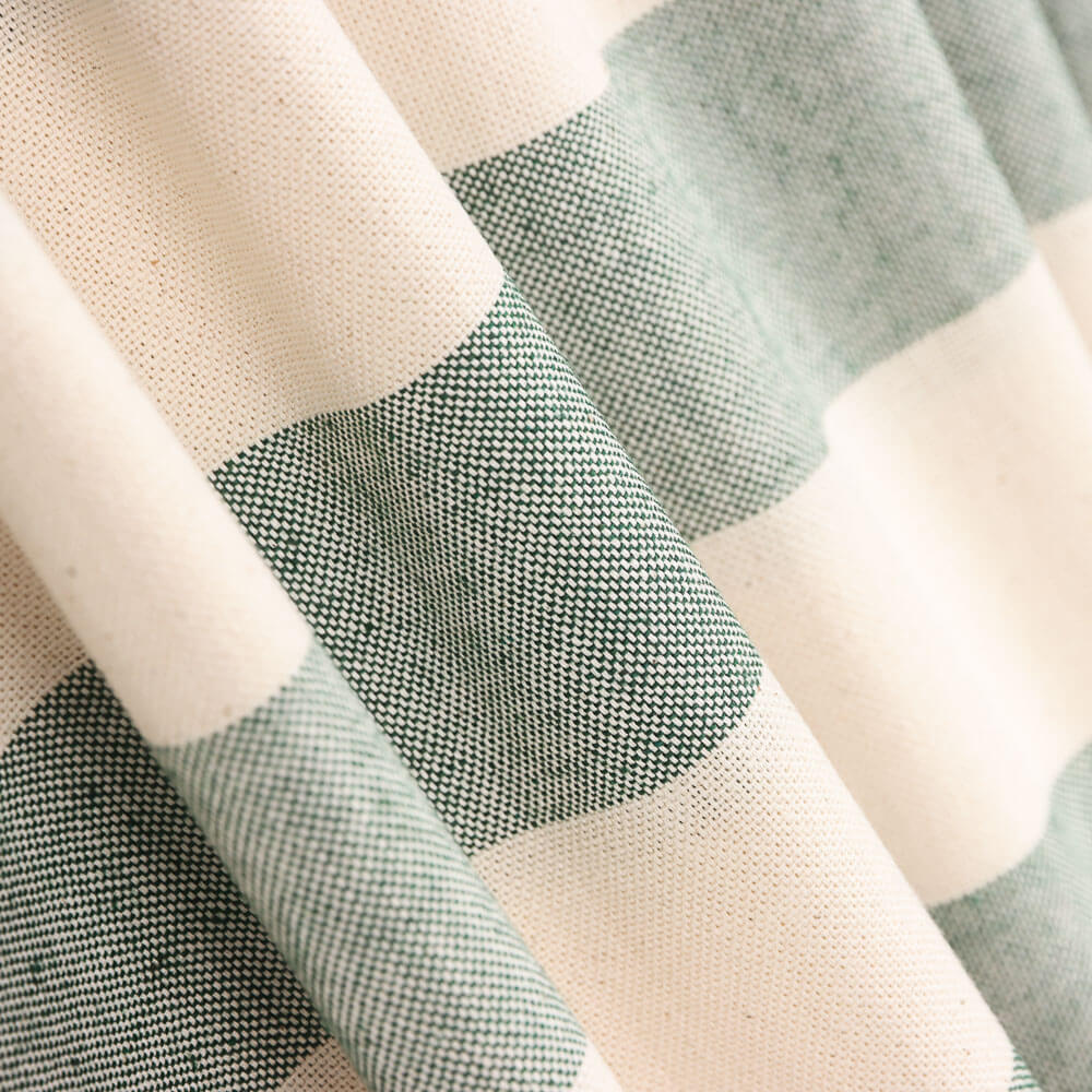 Loneta Listrada Rústica Maxi  Verde Garrafa - Ribes y Casals