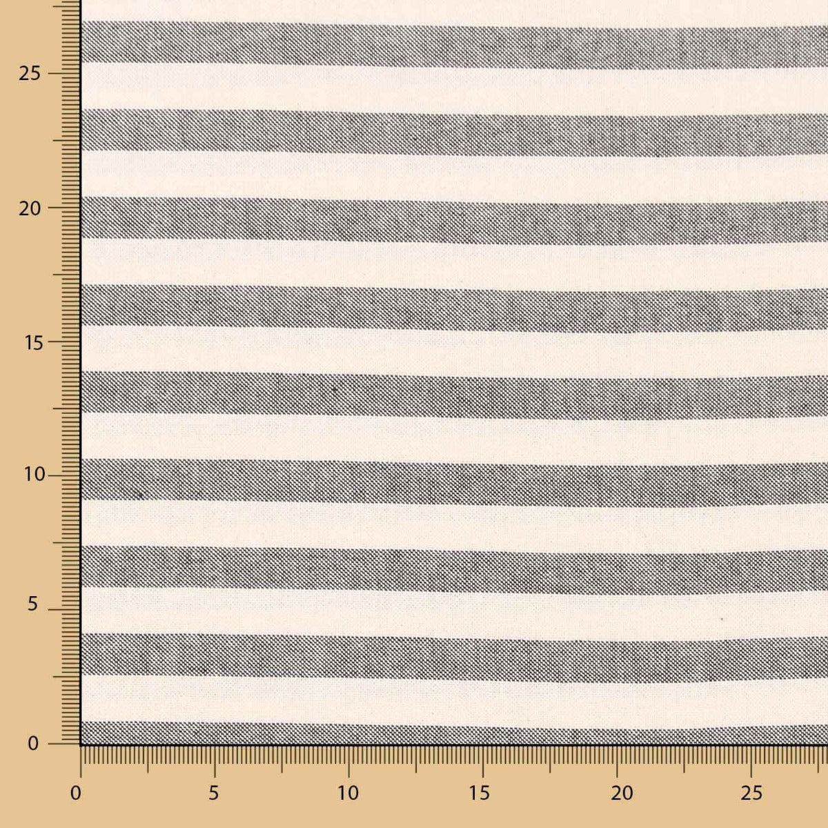 Loneta Listrada Rústica Media  Preta - Ribes y Casals