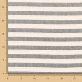 Retal Loneta Raya Rústica Medio Negro 80x280 cm - Ribes y Casals