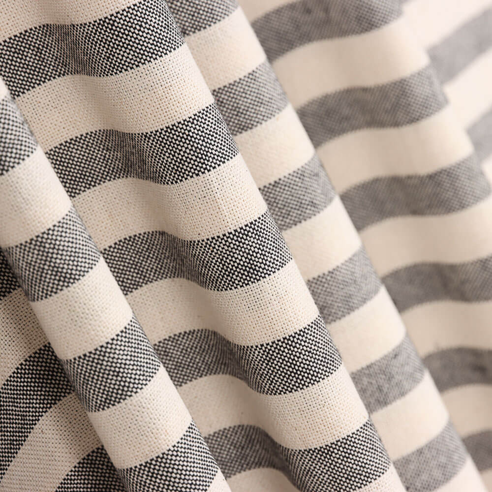 Loneta Listrada Rústica Media  Preta - Ribes y Casals