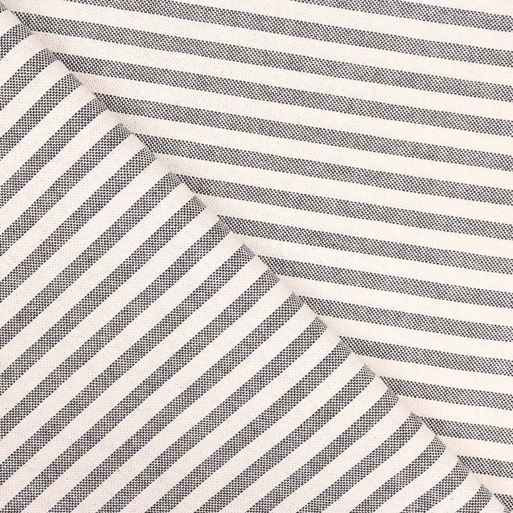 Loneta Listrada Rústica Mini  Preta - Ribes y Casals