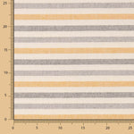 Loneta Algodão Listras Azul-Mostarda - Ribes y Casals