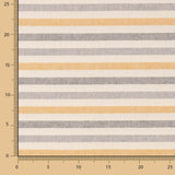 Loneta Algodão Listras Azul-Mostarda - Ribes y Casals