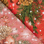 Retal Loneta Navidad Bolas Rojo 135x280 cm - Ribes y Casals
