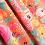 Loneta Supreme Floral Laranja - Ribes y Casals