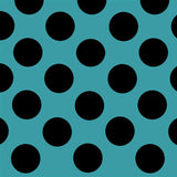 Bolinhas Spandex 25mm Fundo Azul Bolinhas Pretas - Ribes y Casals