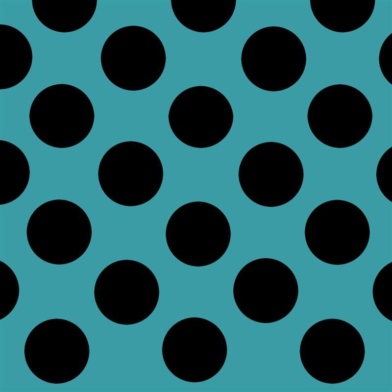 Bolinhas Spandex 25mm Fundo Azul Bolinhas Pretas - Ribes y Casals