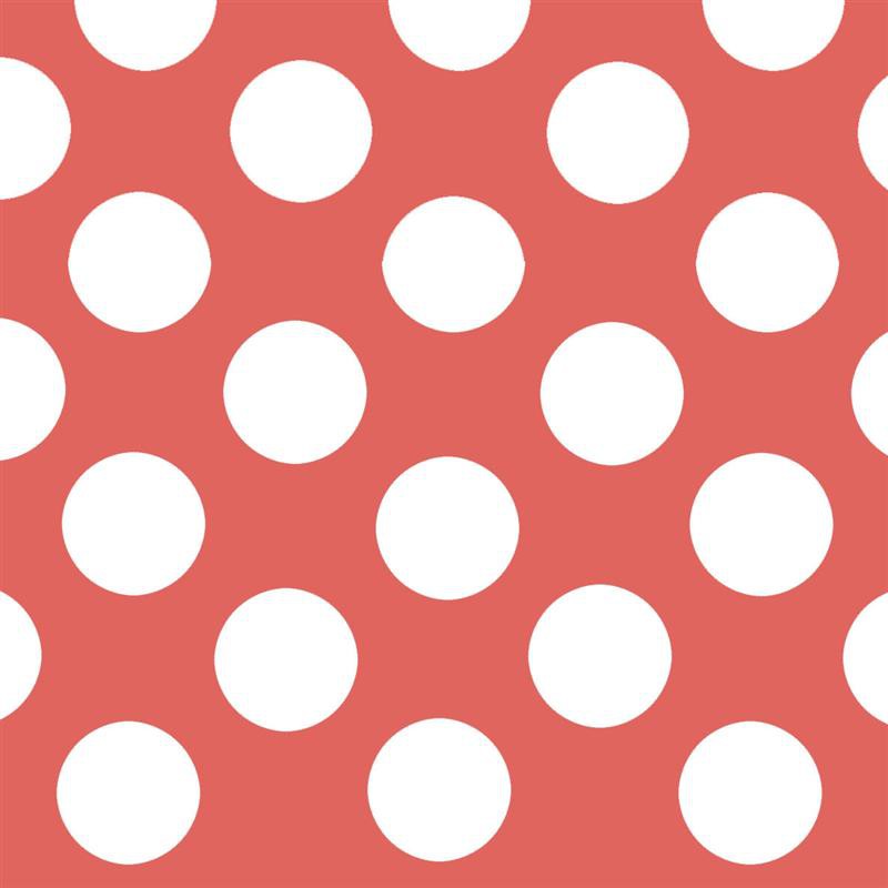 Bolas Spandex 25mm Fundo Coral Bola Branca - Ribes y Casals