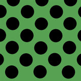 Bolinhas Spandex 25mm Fundo Verde Bolinhas Pretas - Ribes y Casals
