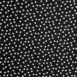 Crepe Bolinhas Brancas 17mm Preto - Ribes y Casals