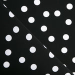 Crepe Bolinhas Brancas 17mm Preto - Ribes y Casals