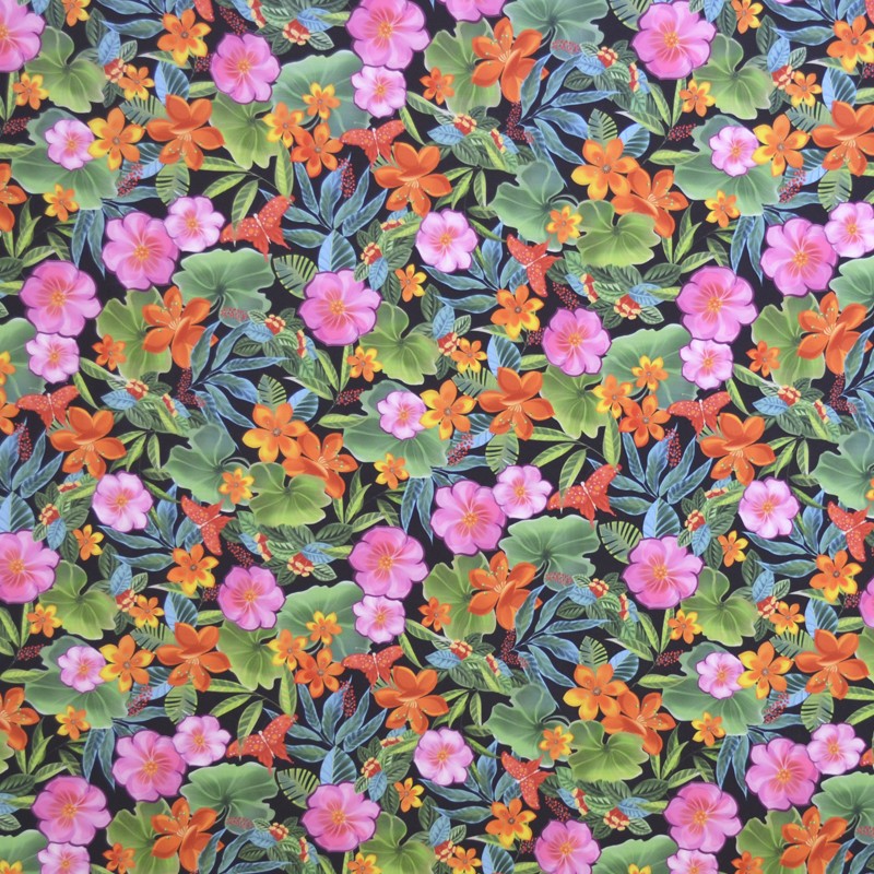 Lycra Estampada Floral Multicolor - Ribes y Casals