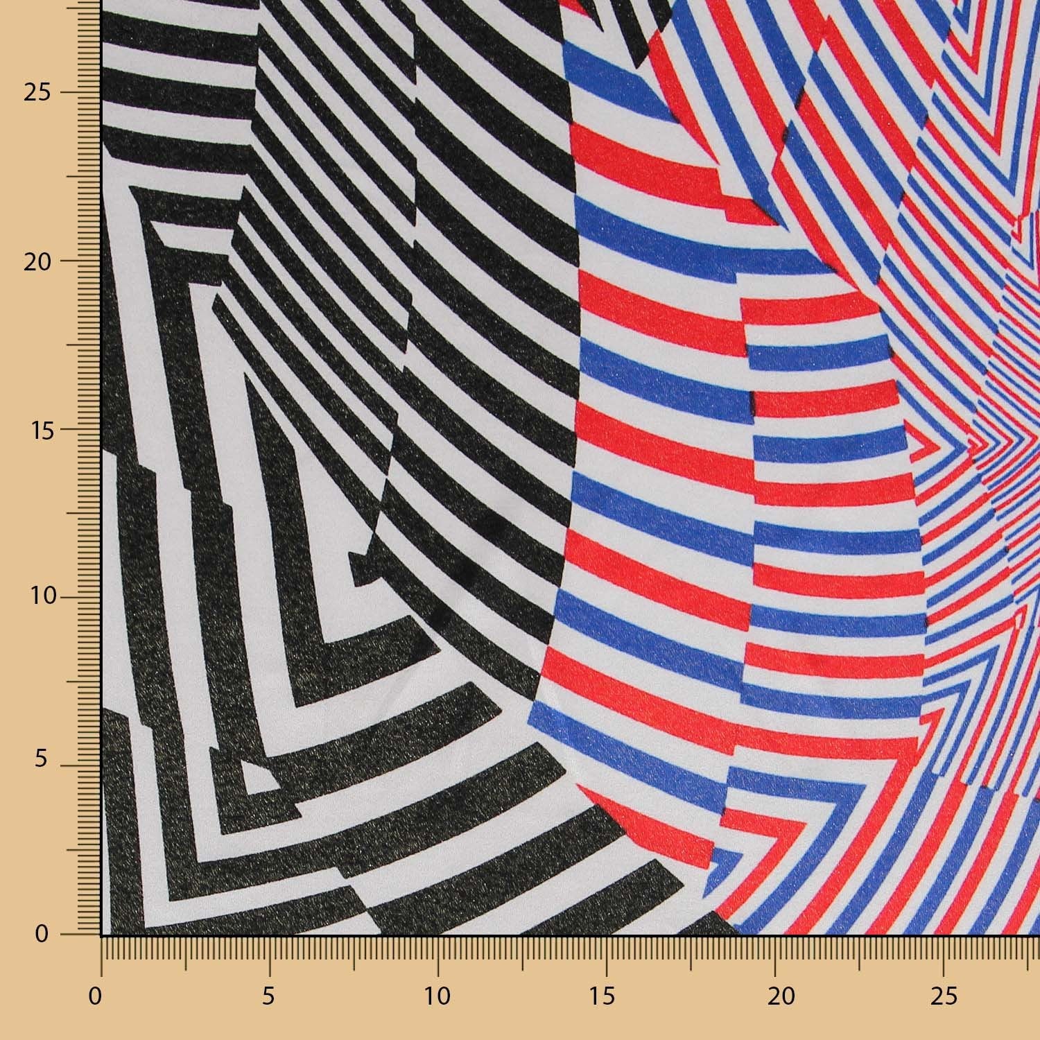 Lycra Estampada Psicodélica Encarnada - Ribes y Casals