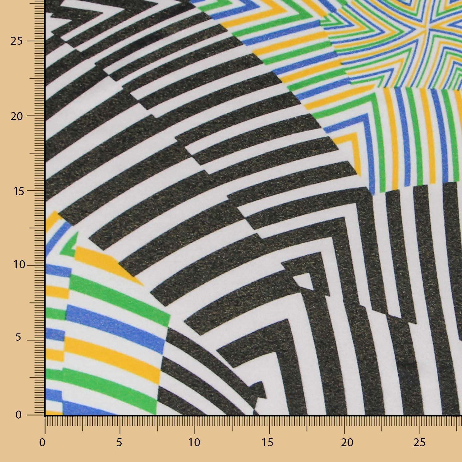 Lycra Estampada Psicodélica Verde - Ribes y Casals