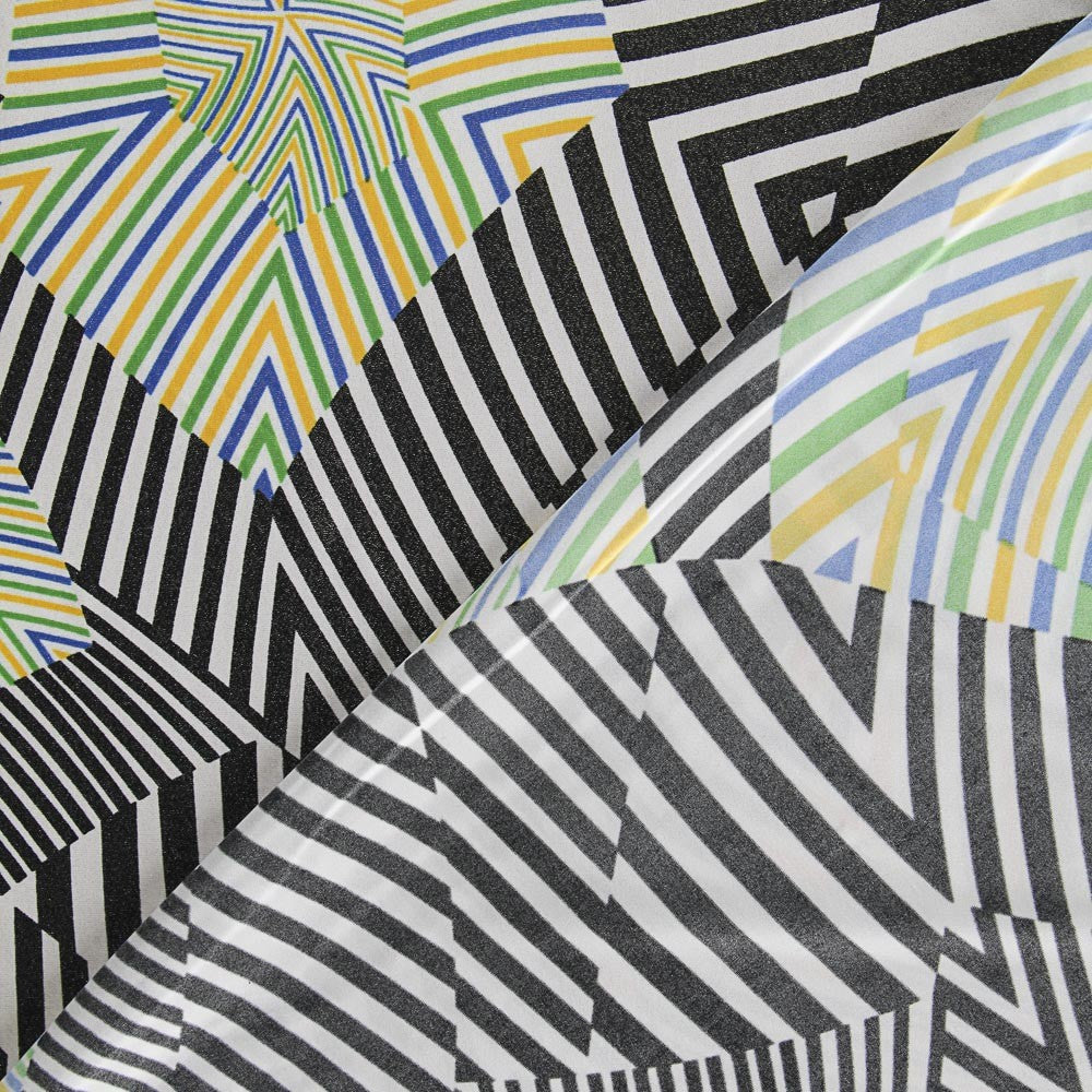 Lycra Estampada Psicodélica Verde - Ribes y Casals