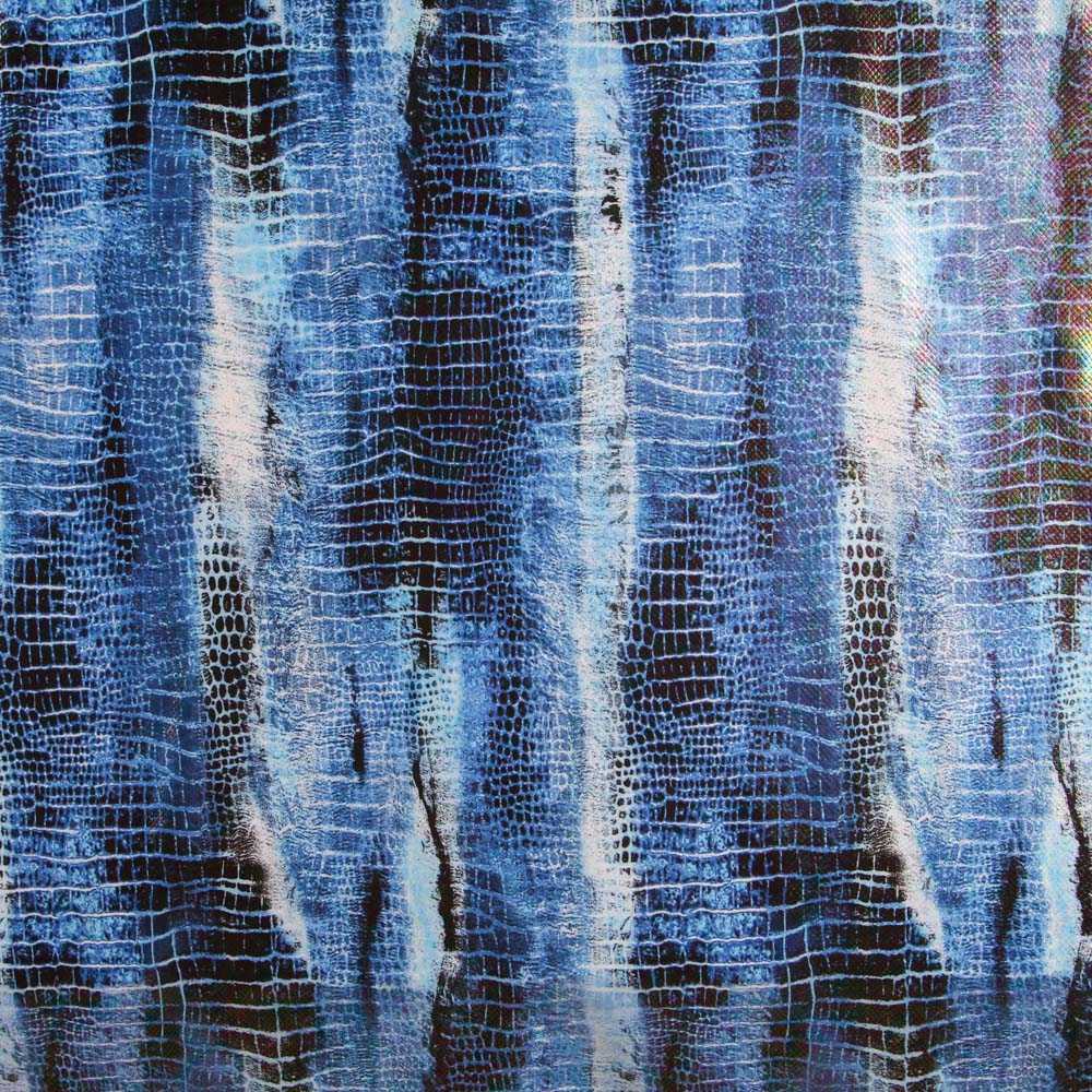 Tecido Lycra Snake Azul - Ribes y Casals