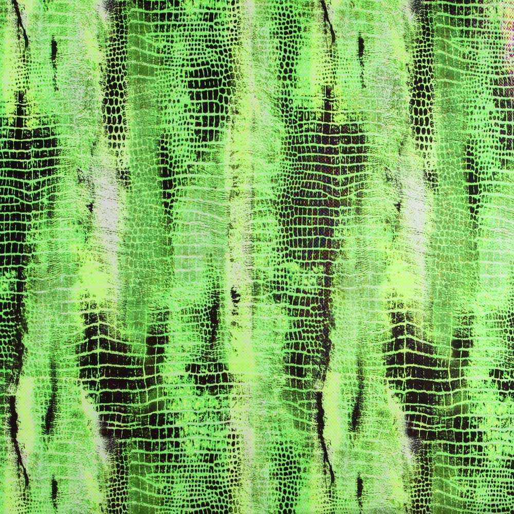 Tecido Lycra Snake Verde - Ribes y Casals