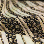 Lycra Aveludada Ondas Ouro - Ribes y Casals