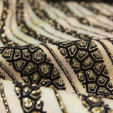 Lycra Aveludada Ondas Ouro - Ribes y Casals