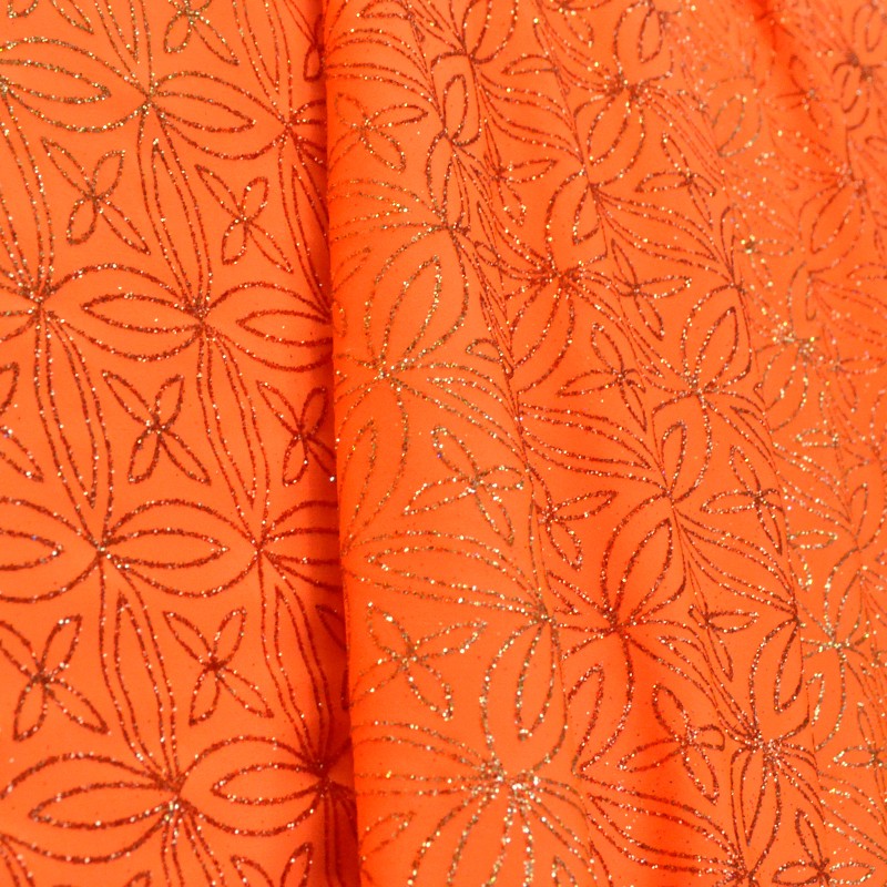 Licra Purpurina Laranja Fluorescente - Ribes y Casals