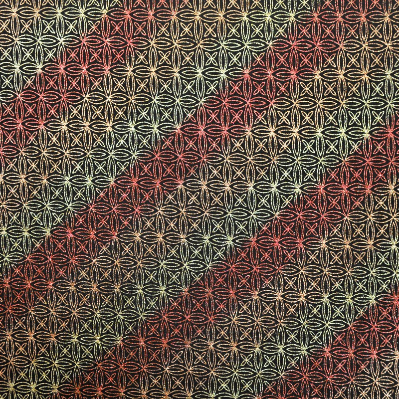 Licra Purpurina Vermelho Preto - Ribes y Casals