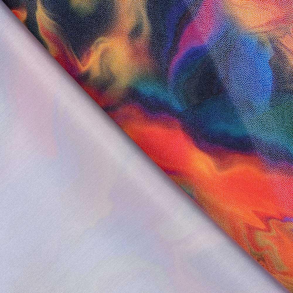Lycra Metalizada Marmoreada Multicolorida - Ribes y Casals
