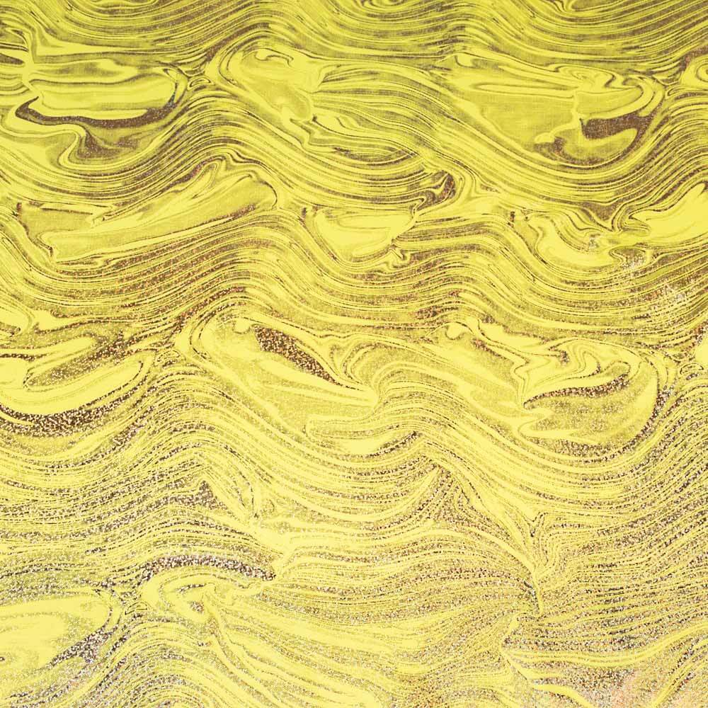 Lycra Metalizada Marmoreada Amarelo - Ribes y Casals