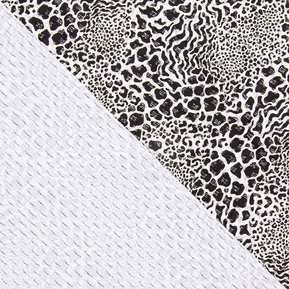 Lycra Lurex Leopardo Branco - Ribes y Casals