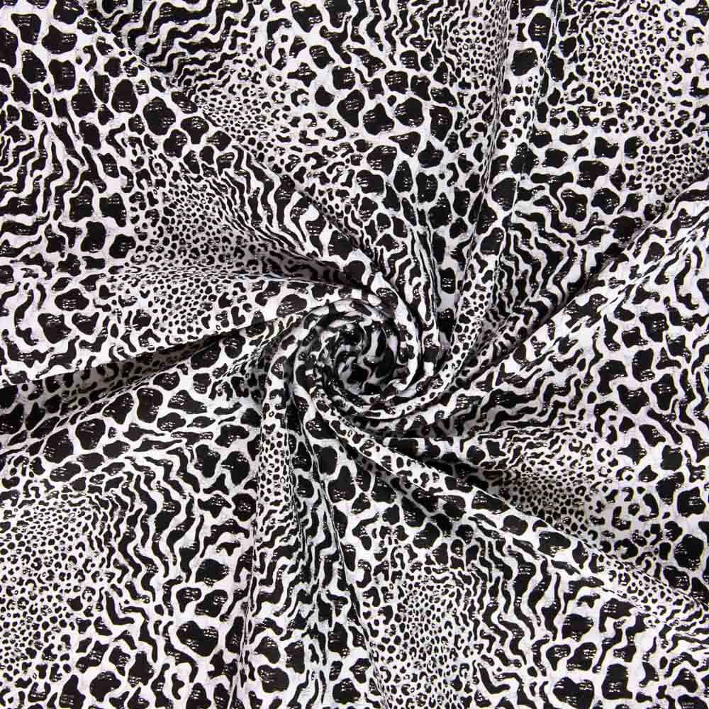 Lycra Lurex Leopardo Branco - Ribes y Casals