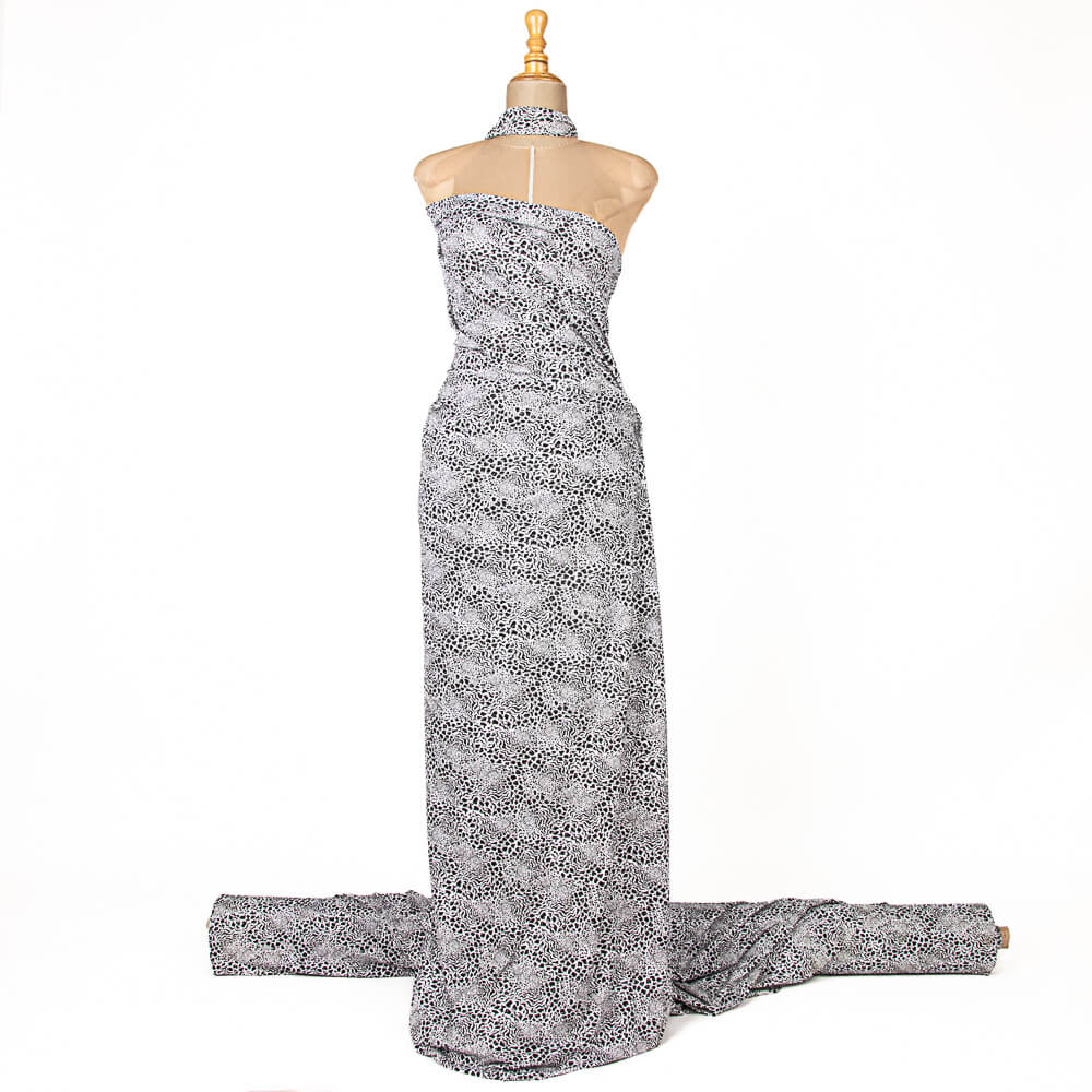 Lycra Lurex Leopardo Branco - Ribes y Casals