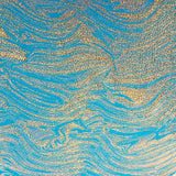 Lycra Metalizada Marmoreada Turquesa - Ribes y Casals