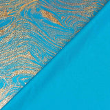 Lycra Metalizada Marmoreada Turquesa - Ribes y Casals