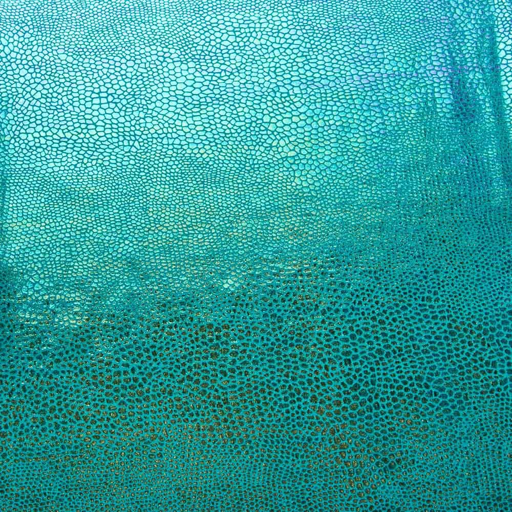 Lycra Cobra Holográfica Turquesa - Ribes y Casals