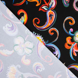 Malha Elástica Flores Multicoloridas - Ribes y Casals