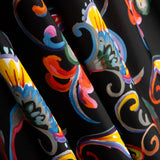 Malha Elástica Flores Multicoloridas - Ribes y Casals