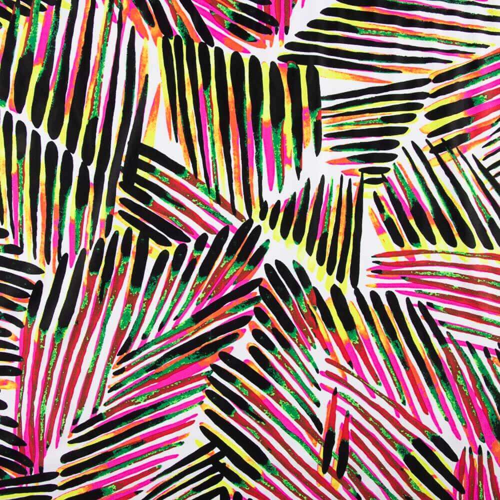 Lycra Printed Listrada Rosa-Preto - Ribes y Casals