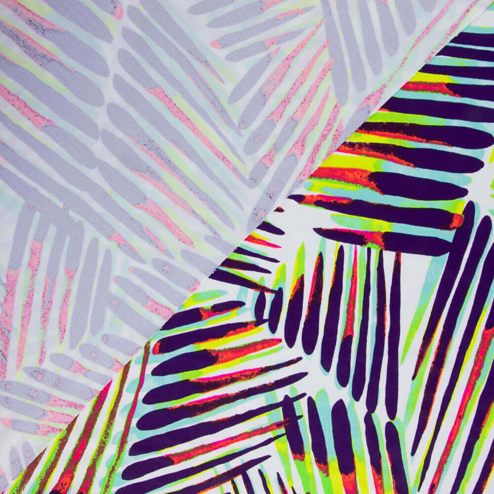 Lycra Printed Listrada Lima-Roxo - Ribes y Casals