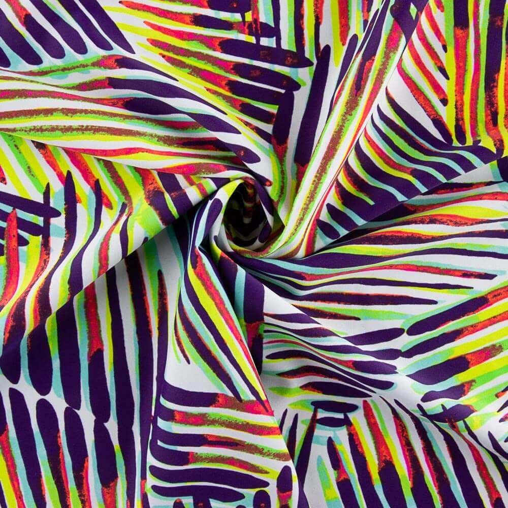 Lycra Printed Listrada Lima-Roxo - Ribes y Casals