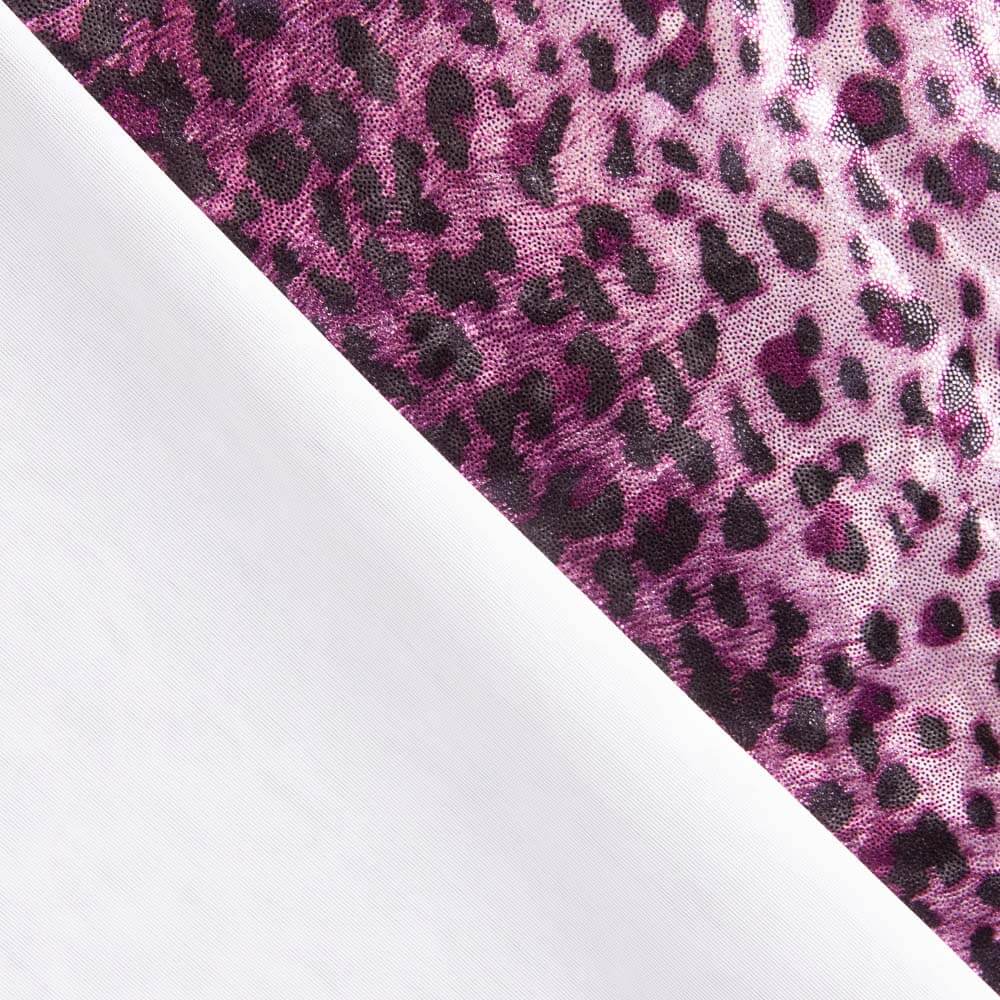 Lycra Lamé Leopardo Cyclamen - Ribes y Casals