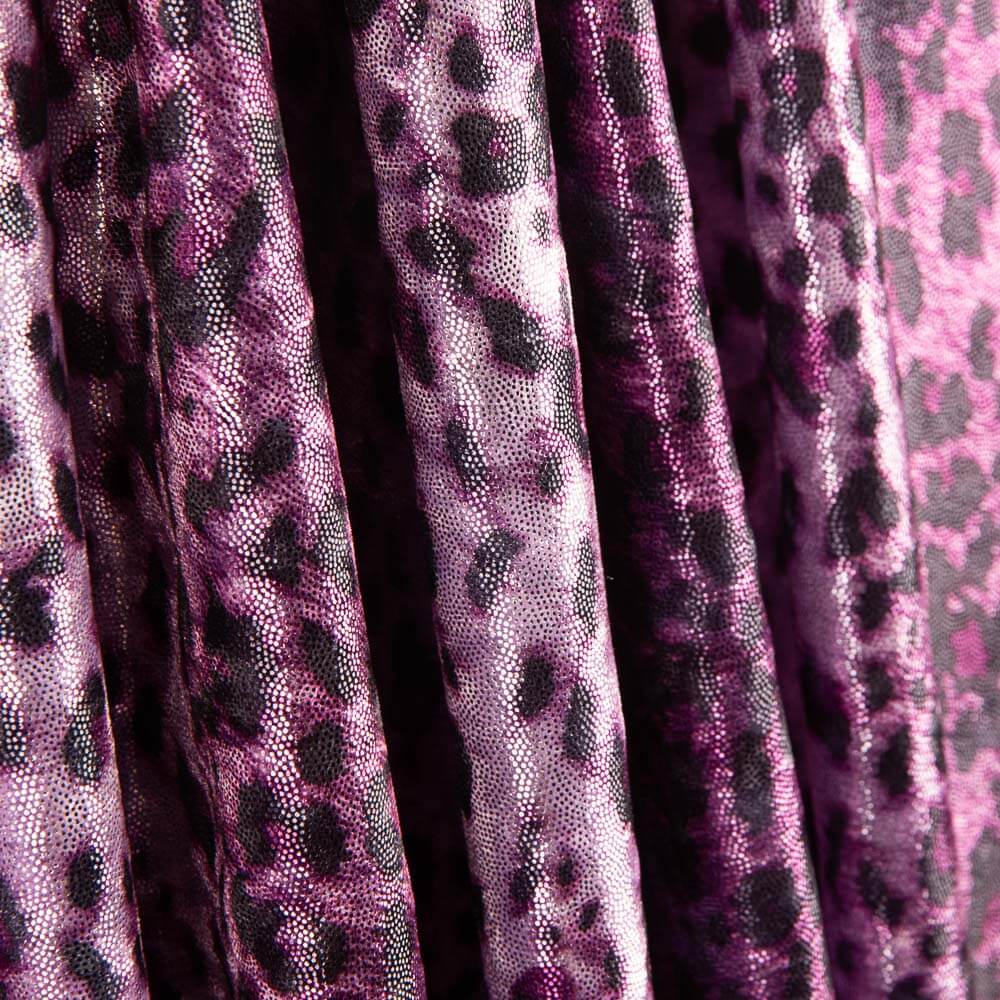 Lycra Lamé Leopardo Cyclamen - Ribes y Casals
