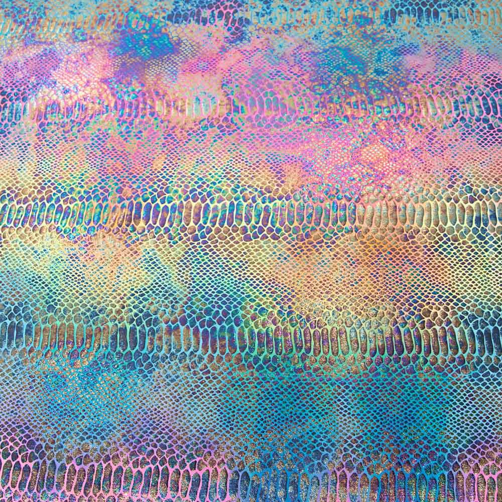 Lycra Metalizada Serpente Azul - Ribes y Casals