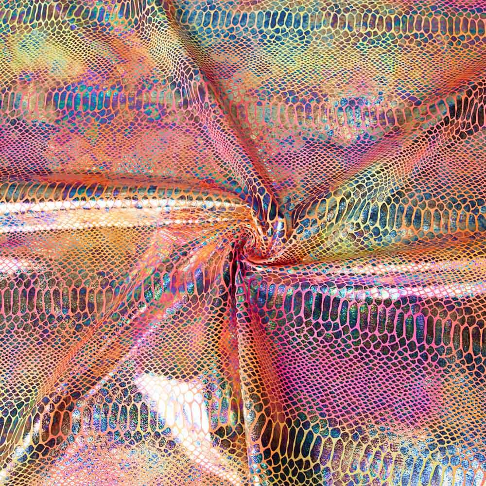 Lycra Metalizada Serpente Rosa - Ribes y Casals